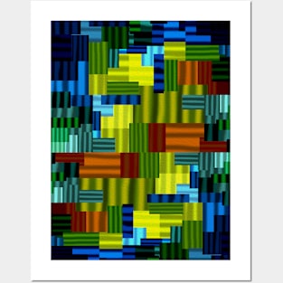 Patchwork Abstract Posters and Art